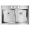 Elkay Elkay Crosstown 33"x22"x9", Equal 2-Bowl Dual Mount Sink Kit SS ECTSR33229TBG3 - alternate 1
